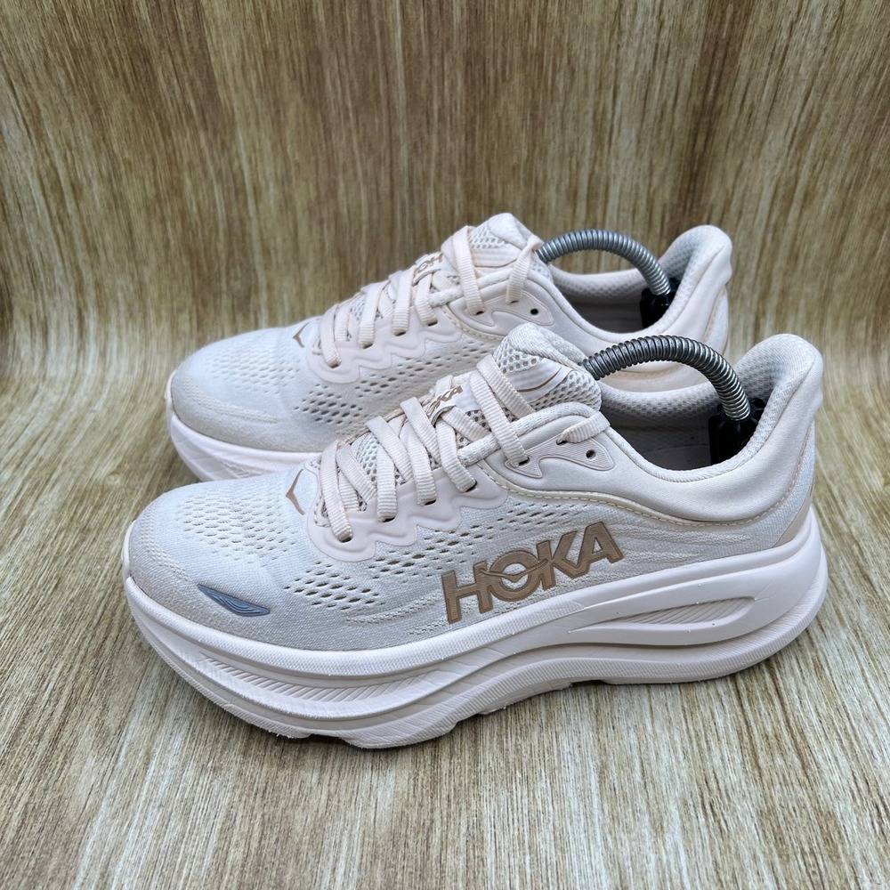 Hoka One One Bondi 9 Running Shoes Women's Size 6 B Vanilla Birch 1162012 VCH - Picture 3 of 10